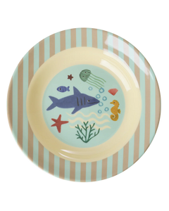 Rice - Kinderschaaltje - Blauw - Ocean Print