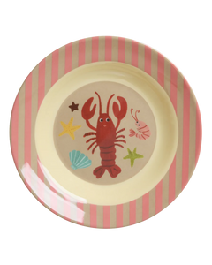 Rice Melamine kinderschaaltje - Koraal - Ocean Print