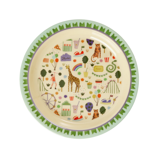 Rice - Kinderbord rond - Fun Fair mint
