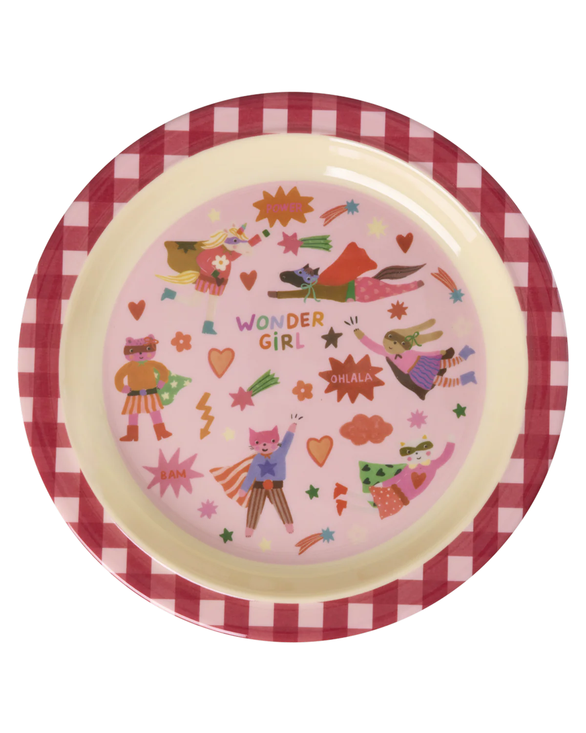 Rice - Kinderbord rond - Hero roze