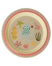 Afbeelding in Gallery-weergave laden, Rice Melamine kinderbord - Koraal - Ocean Print
