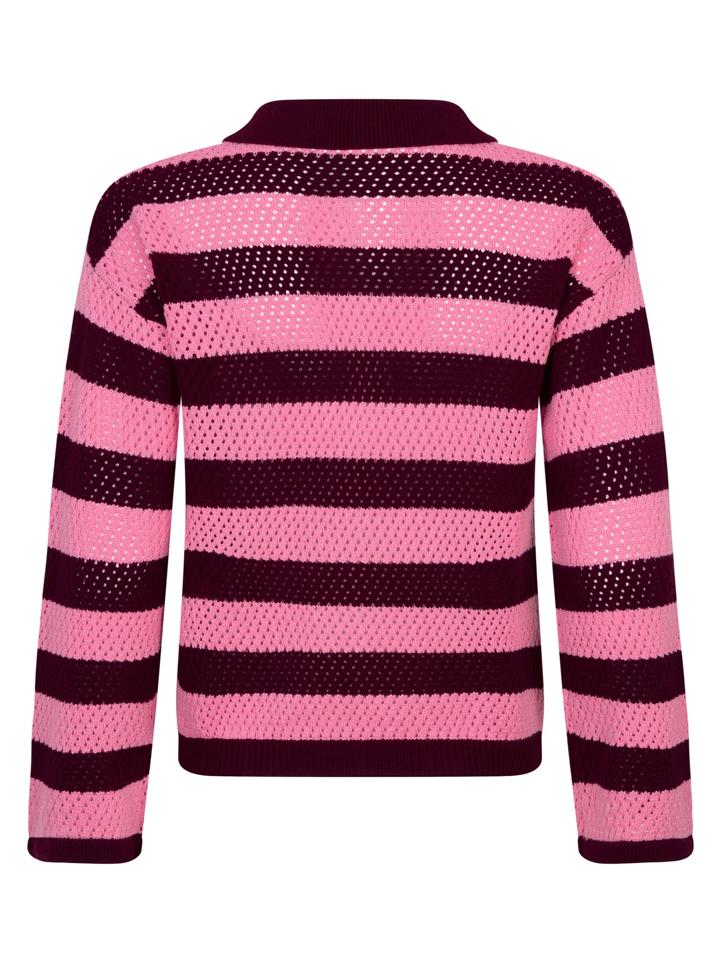 Ydence Knitted top Agnes - Burgundy/coral pink