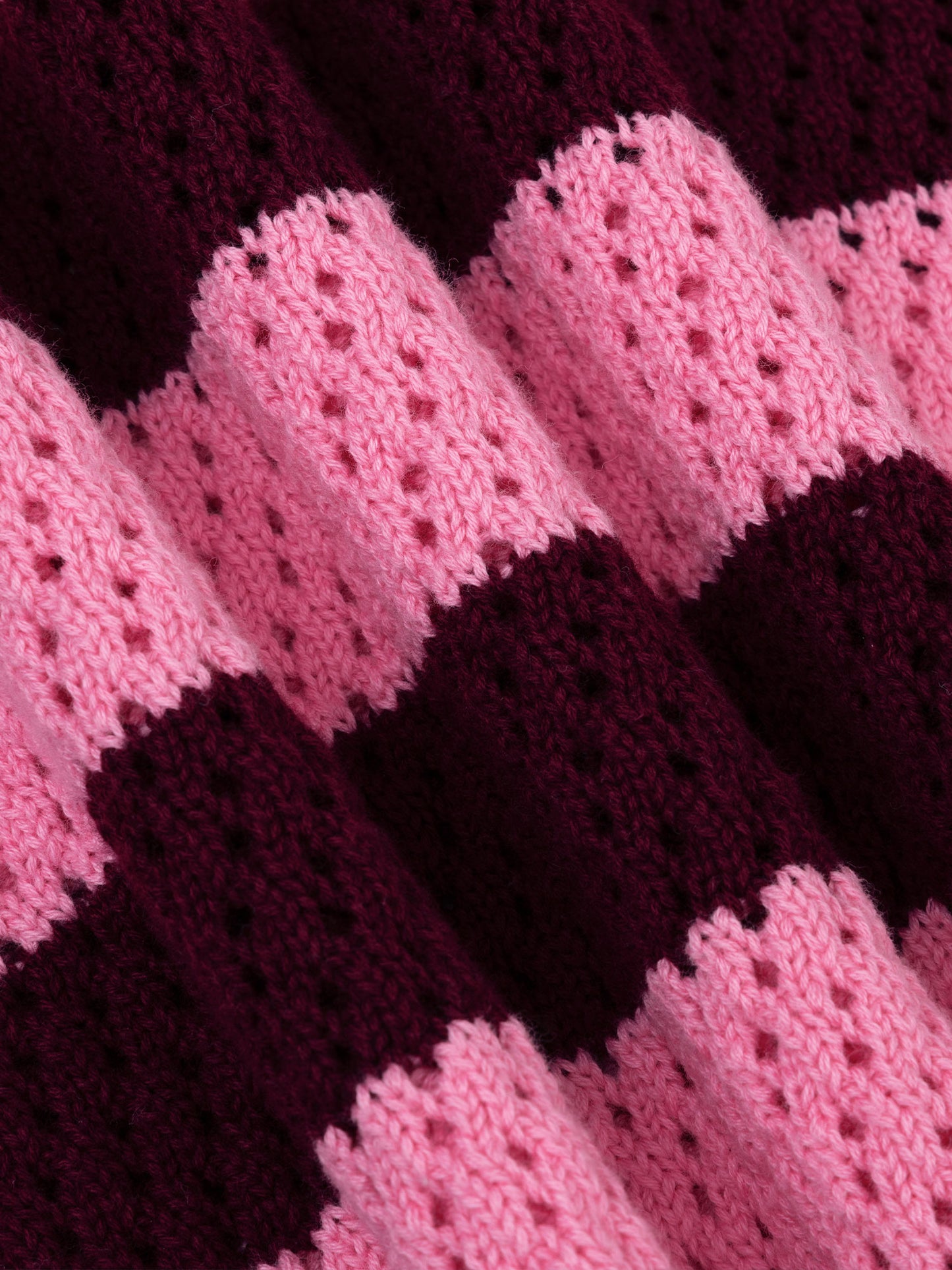 Ydence Knitted top Agnes - Burgundy/coral pink