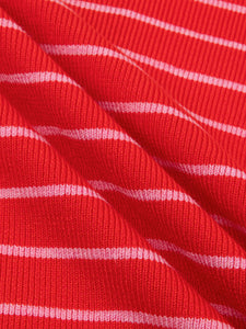 Knitted top Devina - Red/pink