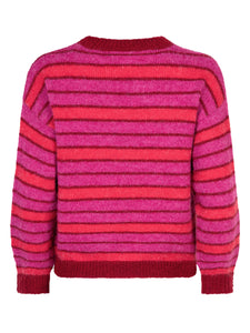 Ydence Knitted Sweater Aria - Fuchsia / red