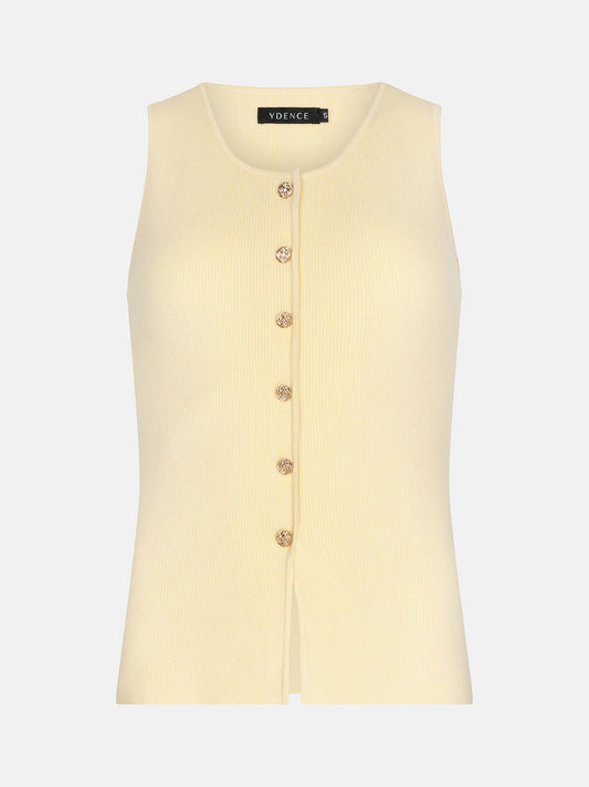 Ydence Knitted top Saar - Soft Yellow