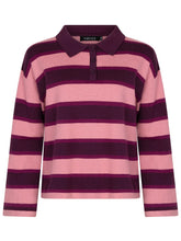 Afbeelding in Gallery-weergave laden, Ydence Knitted top Balou -  Aubergine/coral pink
