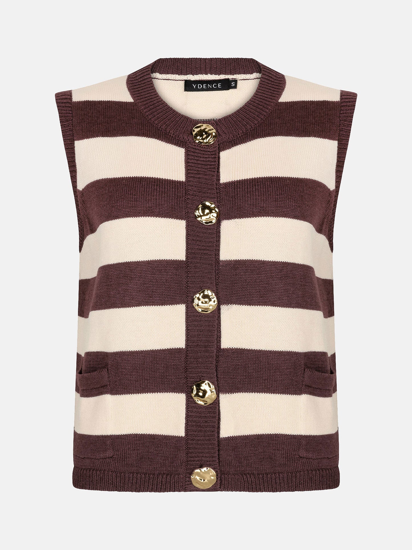 Ydence Knitted top Judith - Brown/Ecru
