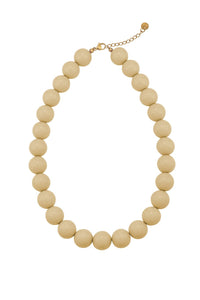 Ketting kralen groot - Beige