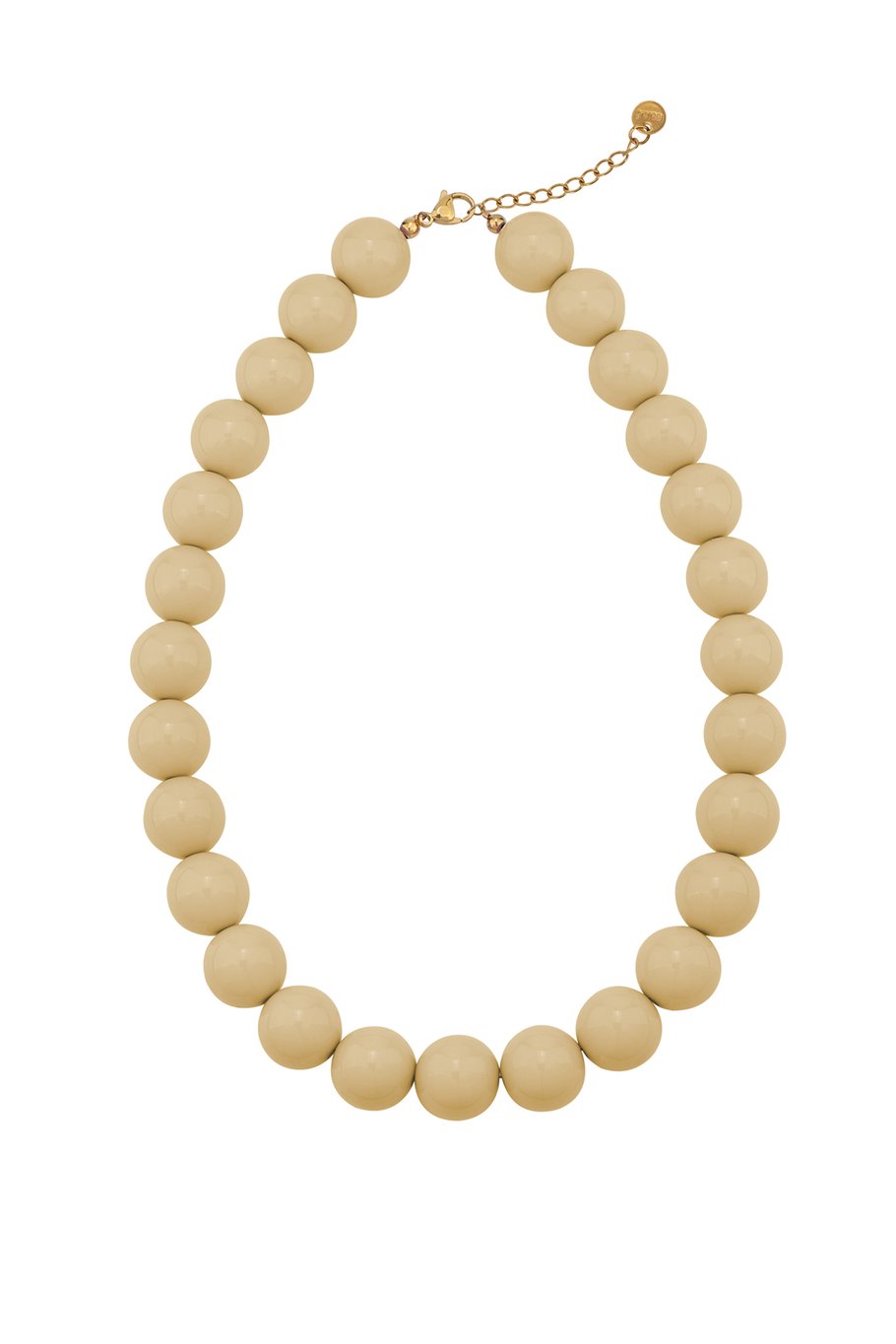 Ketting kralen groot - Beige