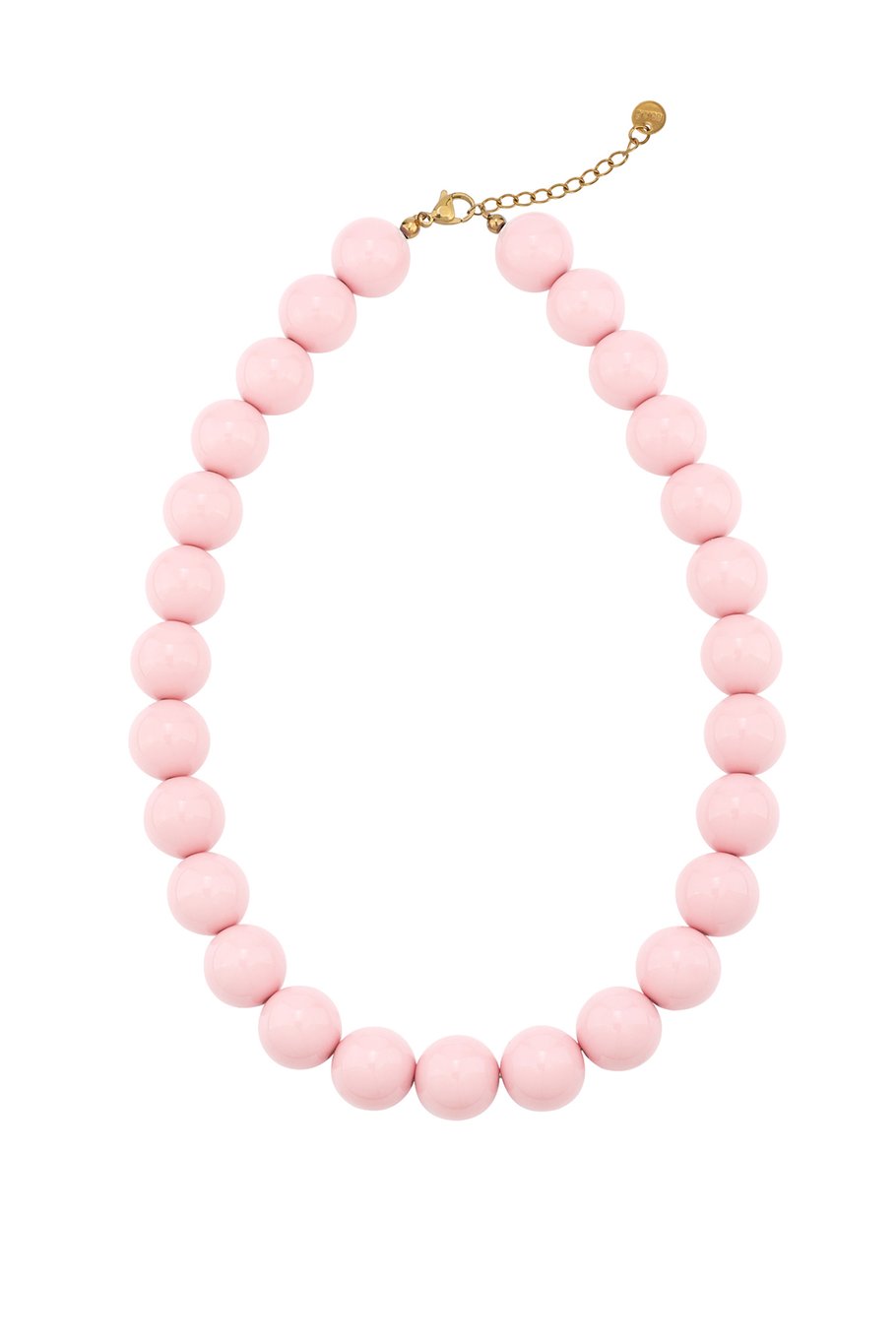 Ketting kralen groot - Lichtroze