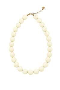 Ketting kralen groot - Off white