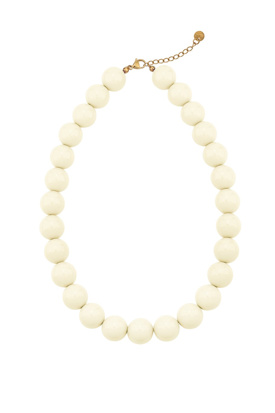 Ketting kralen groot - Off white