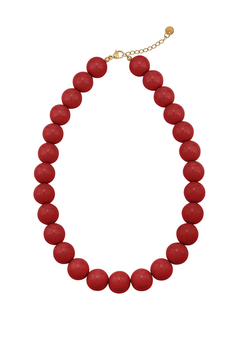 Ketting kralen groot - Rood