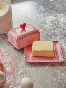 Rice keramieken botervloot - Roze