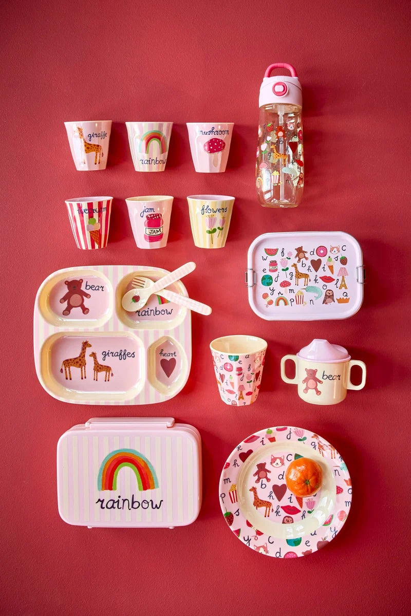 Rice - Kinderbord ABC roze