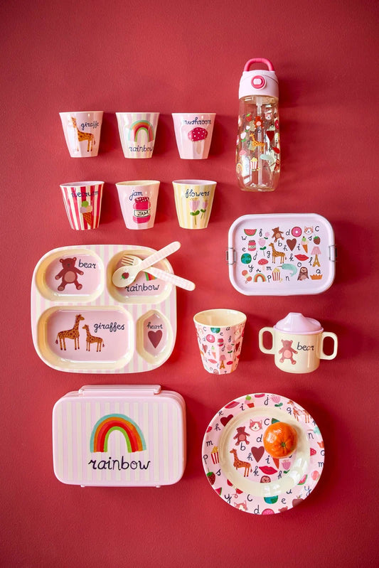 Rice - Kinderbord ABC roze