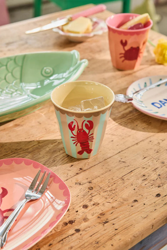 Rice - Medium Beker - Lobster Print