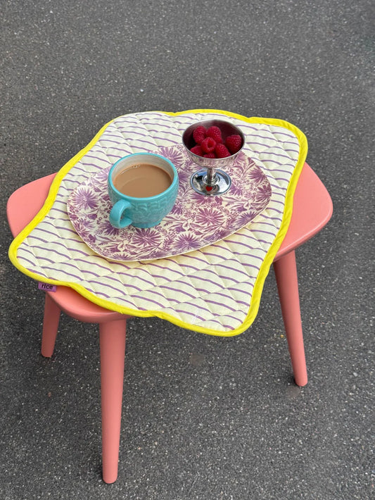 Rice - Melamine plate - Flower press print