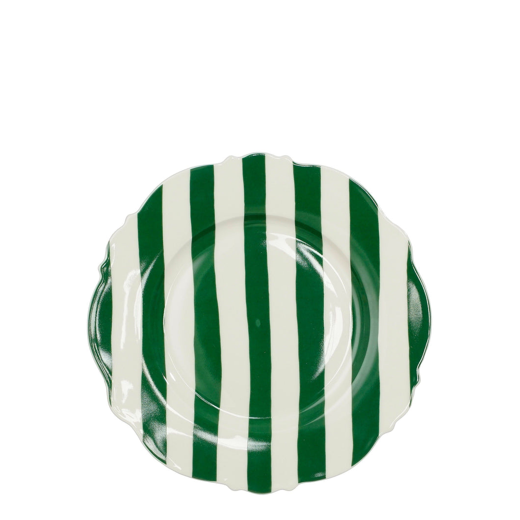 Bord gestreept - Groen