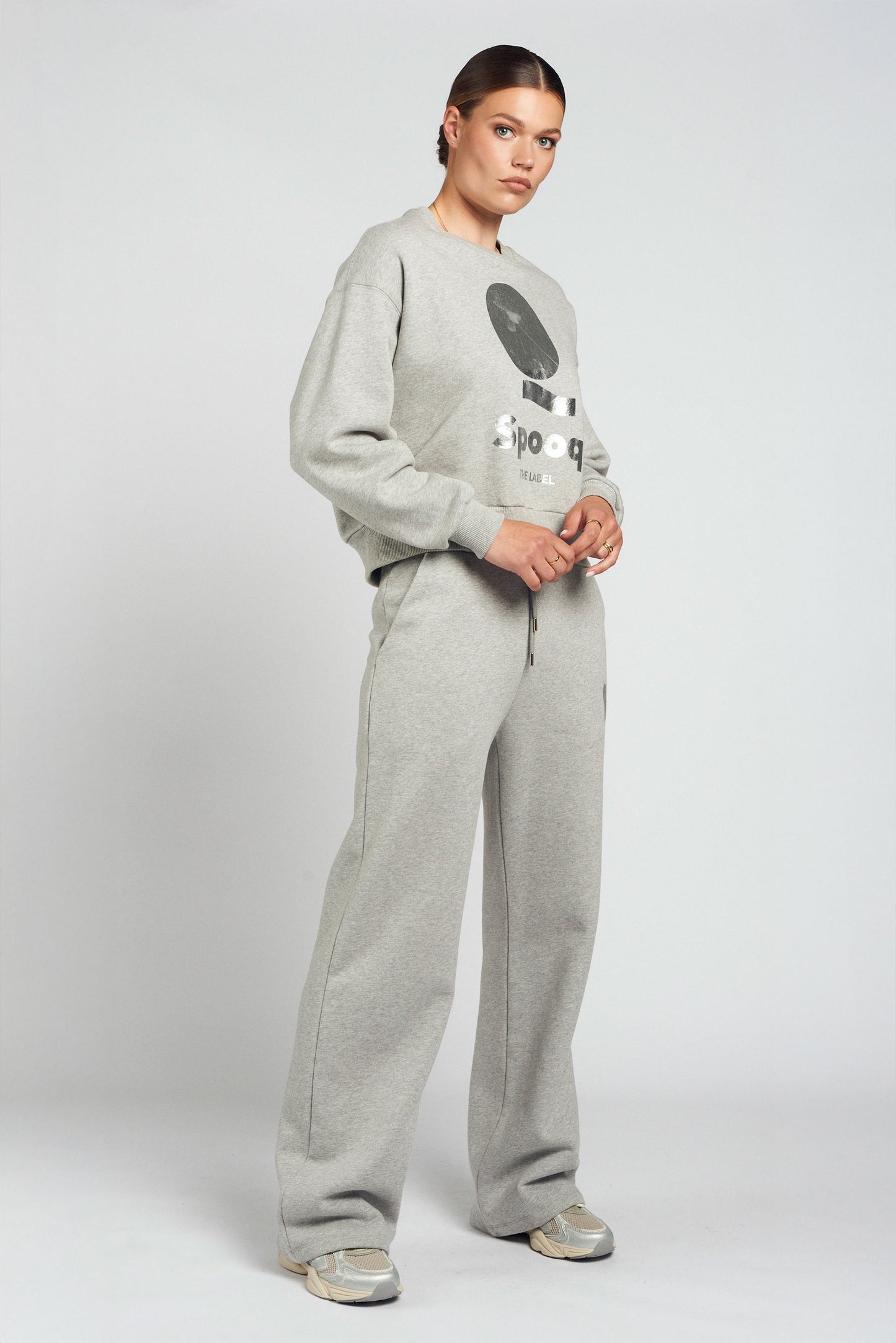 Spooq - Lucy sweater - Grey melange metallic