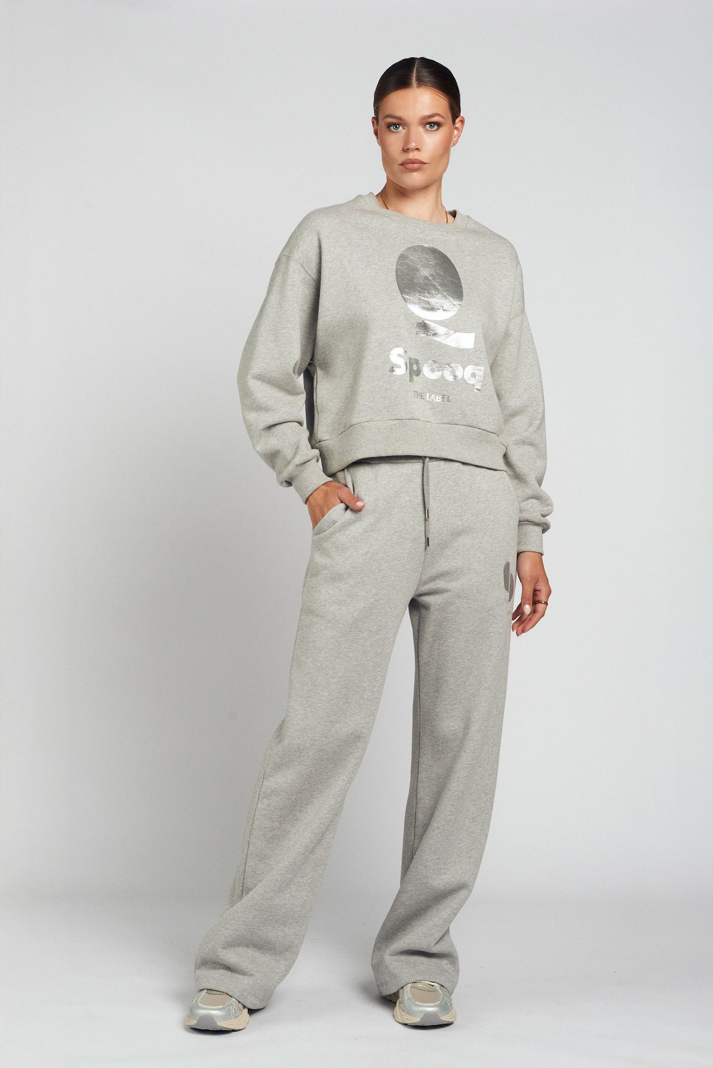 Spooq - Lucy sweater - Grey melange metallic