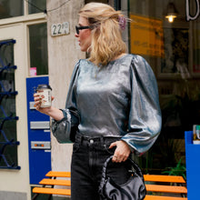 Afbeelding in Gallery-weergave laden, Elle Open Back Blouse - Midnight Green
