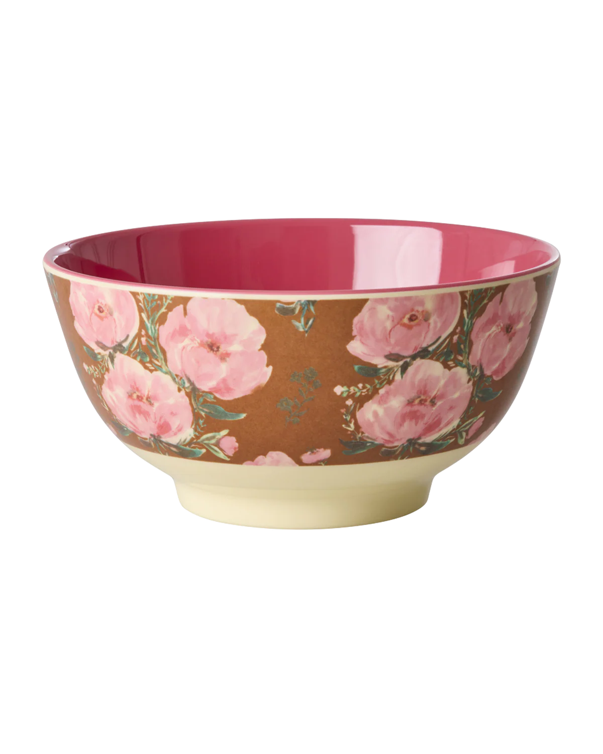 Rice - Melamine Bowl Medium - Floral fiesta rose