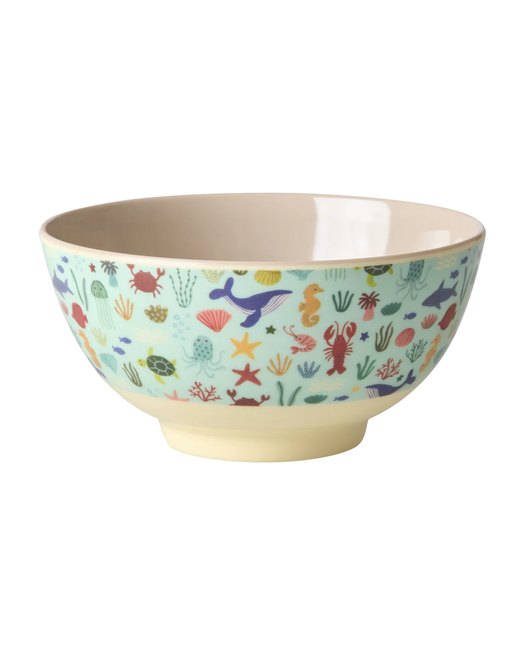 Rice - Middelgroot Kinderschaaltje - Blauw - Ocean Print