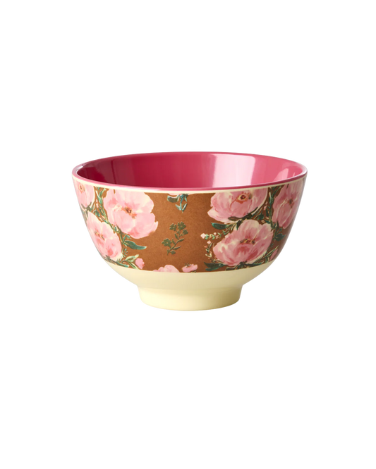 Rice - Melamine Bowl Small - Floral fiesta rose
