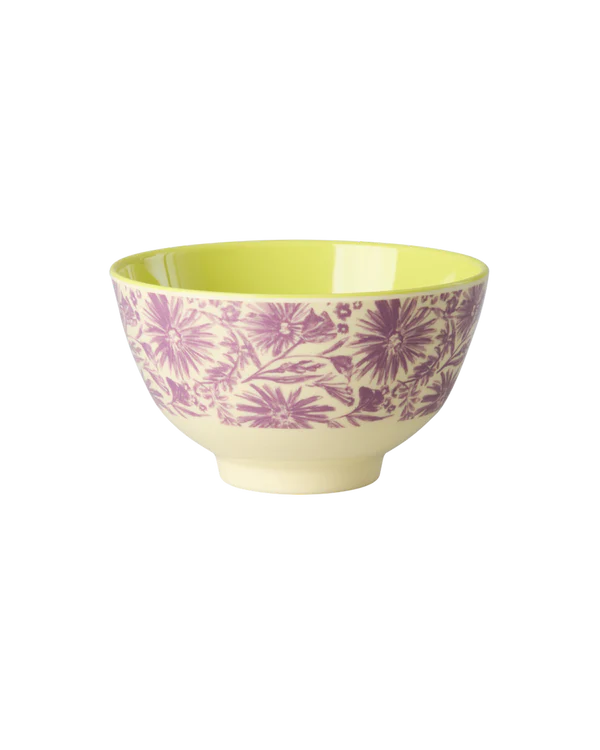 Rice - Melamine Bowl Small - Flower Press Print