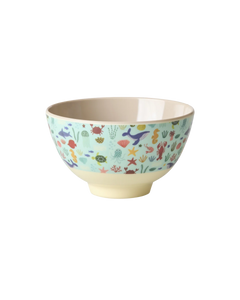Rice - Klein Kinderschaaltje - Blauw - Ocean Print