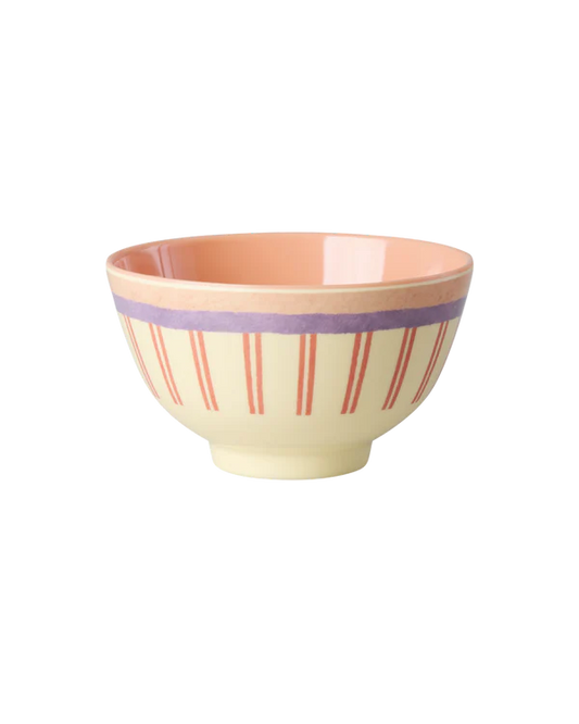 Rice - Melamine Bowl Small - Stripey Love Print