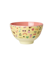 Afbeelding in Gallery-weergave laden, Rice - Klein Kinderschaaltje - Zacht geel - Unicorn Love Print
