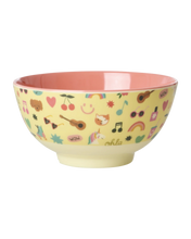 Afbeelding in Gallery-weergave laden, Rice - Middelgroot Kinderschaaltje - Zacht geel - Unicorn Love Print
