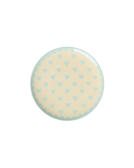 Rice - Taartbordje Mint - Favorite Hearts Print