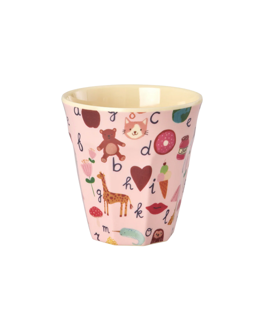 Rice - Medium beker - ABC roze