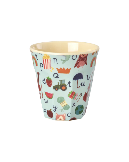 Rice - Medium beker - ABC blauw