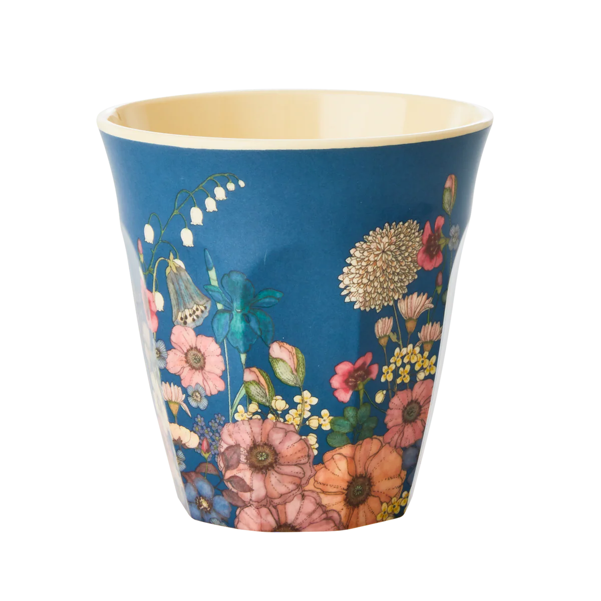 Rice - Medium Beker - Flower Collage Print