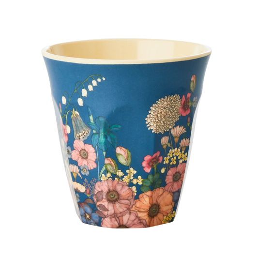 Rice - Medium Beker - Flower Collage Print