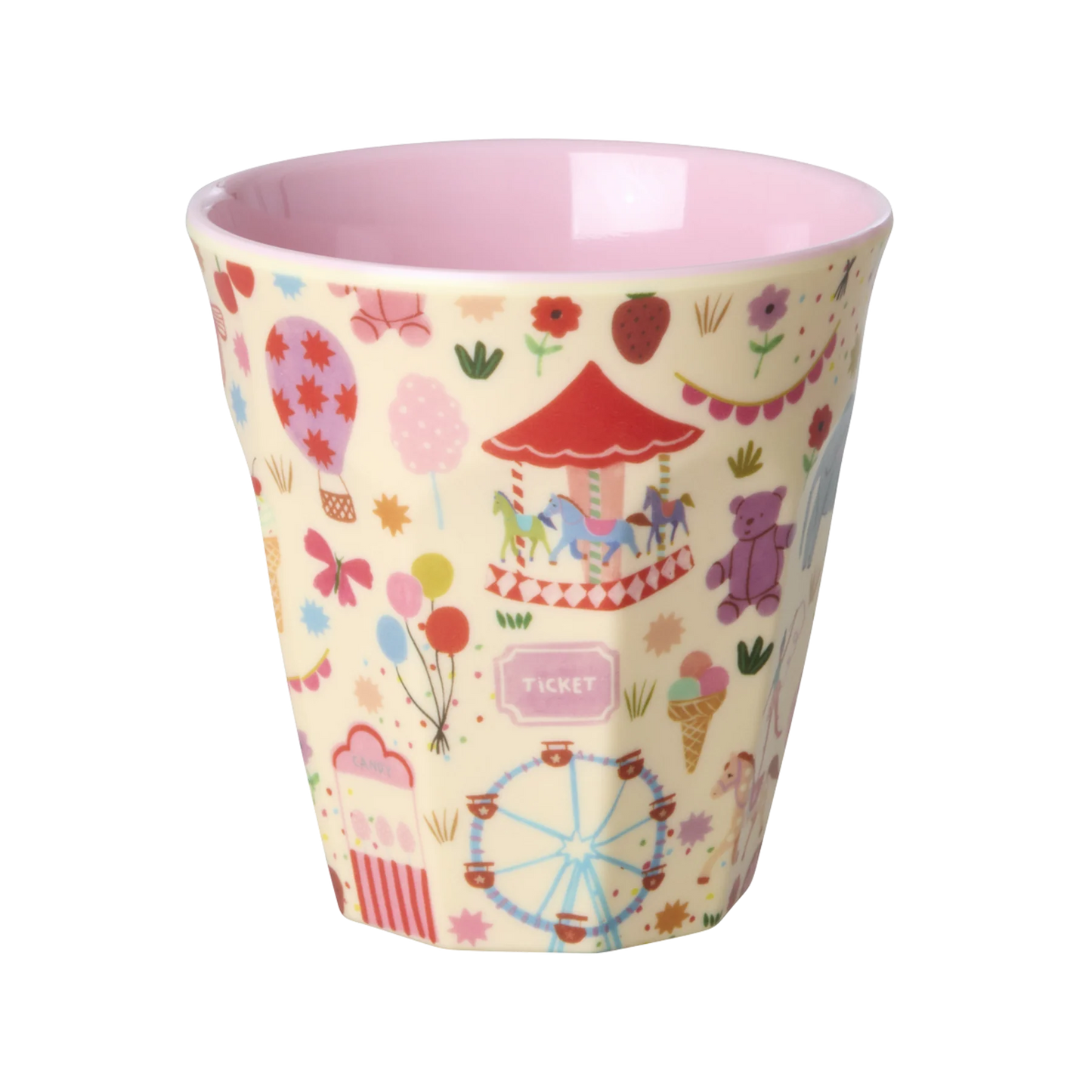 Rice - Medium Beker - Fun Fair pink