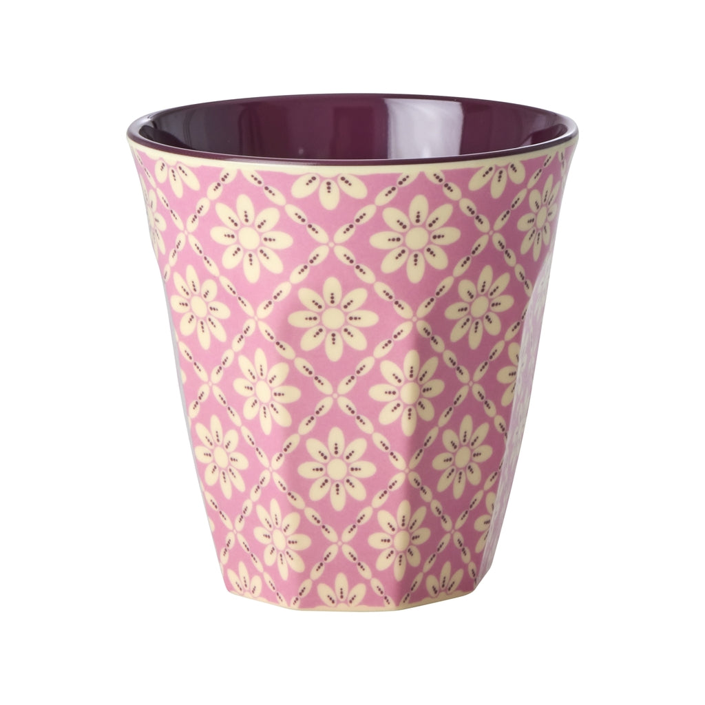 Melamine cup medium - Rice Graphic flower print