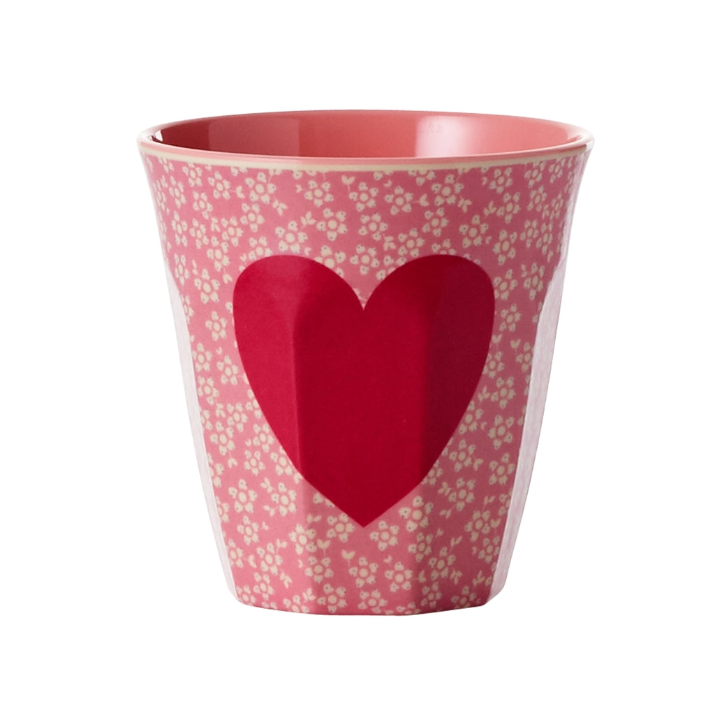 Melamine cup medium - Rice Heart print