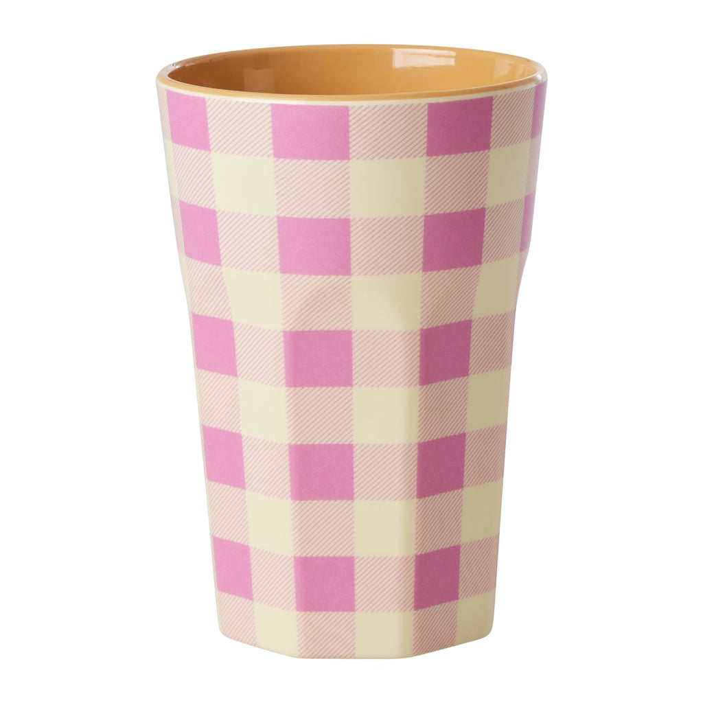 Melamine cup - Rice Check it out print