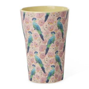 Rice - Melamine Tall Cup - Exotic Bird Print