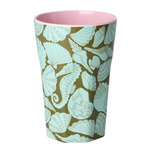 Melamine cup groot - Sea shell print