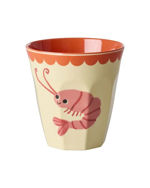 Rice - Medium beker - Shrimp print