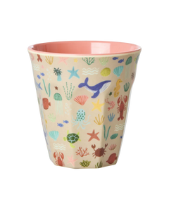 Rice - Melamine beker - Koraal - Ocean Print