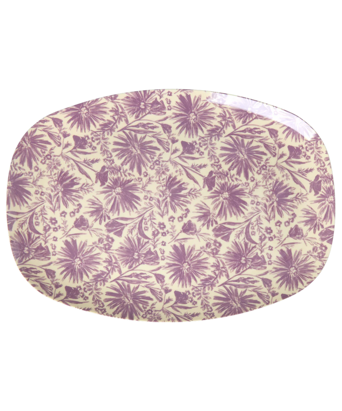 Rice - Melamine plate - Flower press print