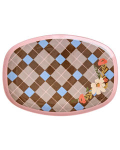 Rice - Melanine plate with Gorgeous Tile print